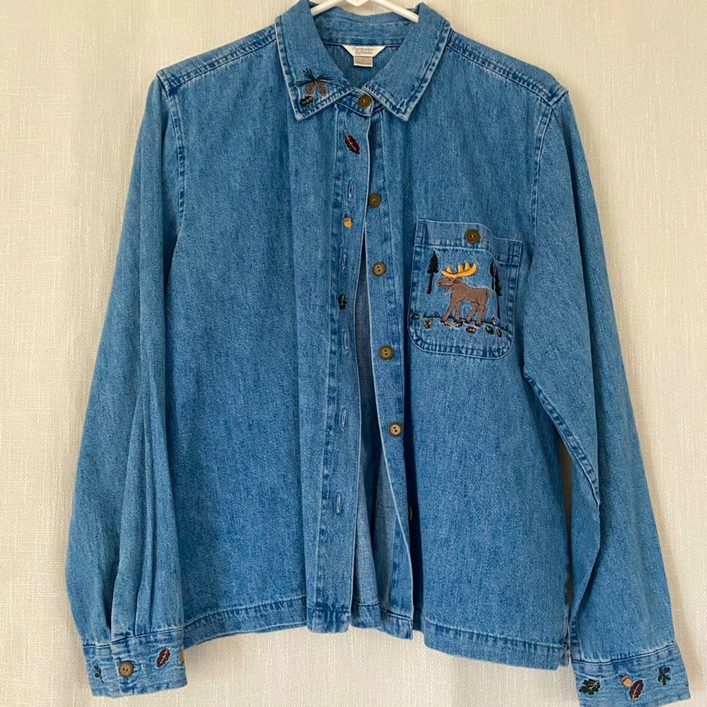 Embroidered Jean Shirt